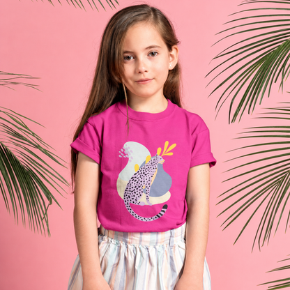 Camiseta Niños Guepardo Rosa