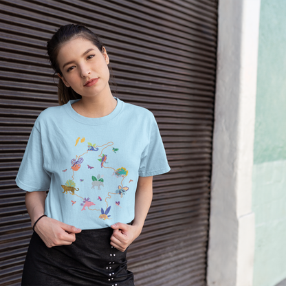 Camiseta Mapa Animalitos de Colombia