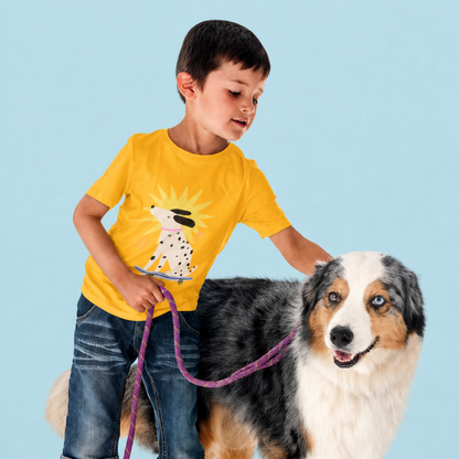 Camiseta Niños Perrito en Patineta