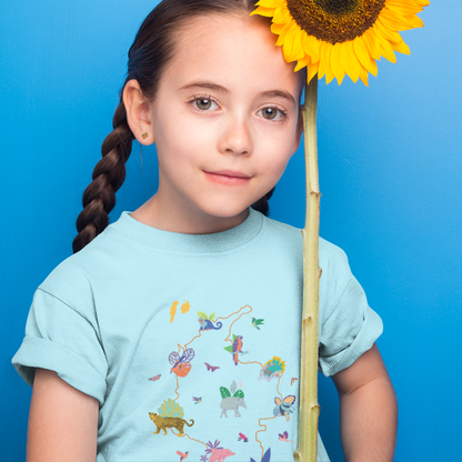 Camiseta Niños Mapa de animalitos