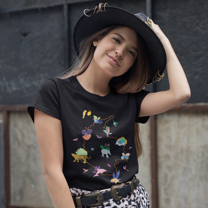 Camiseta Mapa Animalitos de Colombia