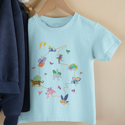Camiseta Niños Mapa de animalitos