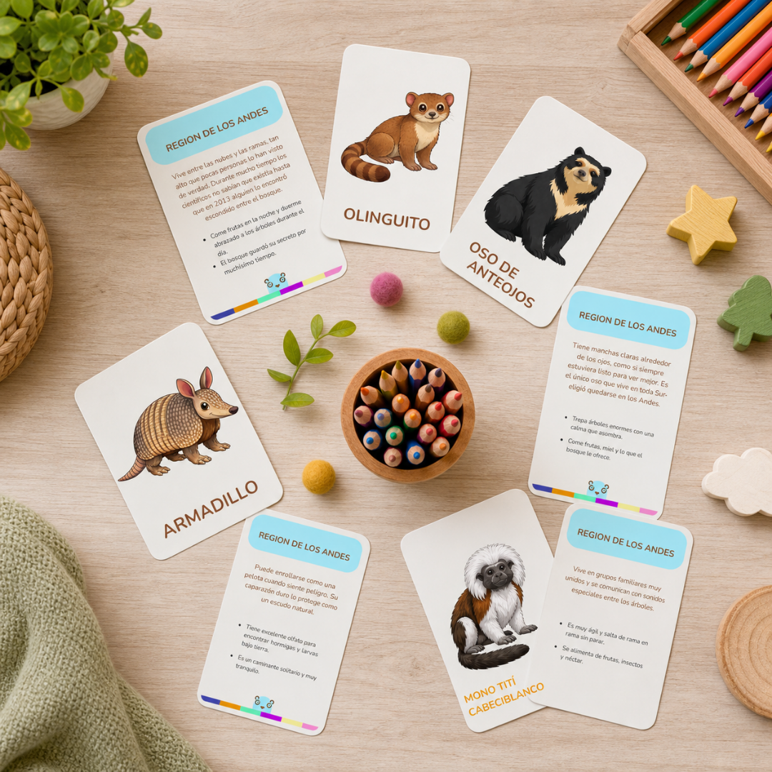 Flash Card Animalitos Colombianos