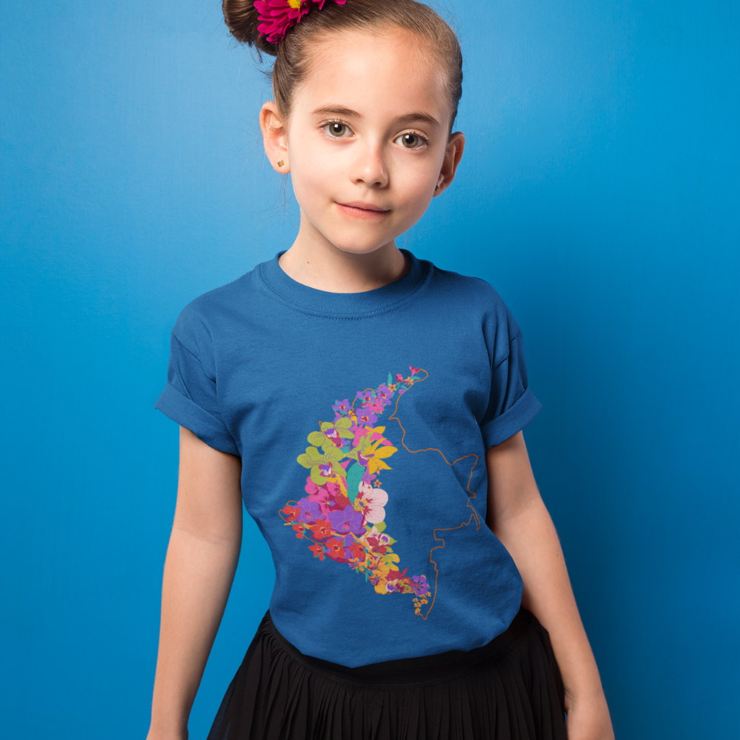 Camiseta Niños Colombia en Flor