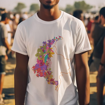 Camiseta Colombia en Flor