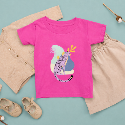 Camiseta Niños Guepardo Rosa