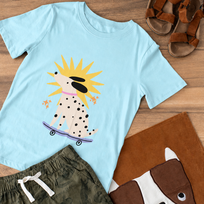 Camiseta Niños Perrito en Patineta